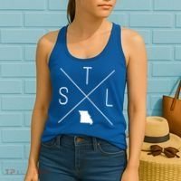 Stl St Louis Missouri 314 Funny Gift Women's Tank Top thumb 2