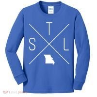 Stl St Louis Missouri 314 Funny Gift Kids Long Sleeve Shirt thumb 0