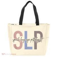 SLP Speech Language Pathologist, Speech Therapy Tote Bag thumb 0
