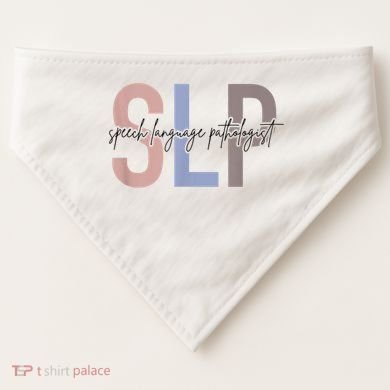 SLP Speech Language Pathologist, Speech Therapy USA-Made Doggie Bandana