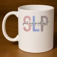 SLP Speech Language Pathologist, Speech Therapy 11oz C Handle Ceramic Mug thumb 4