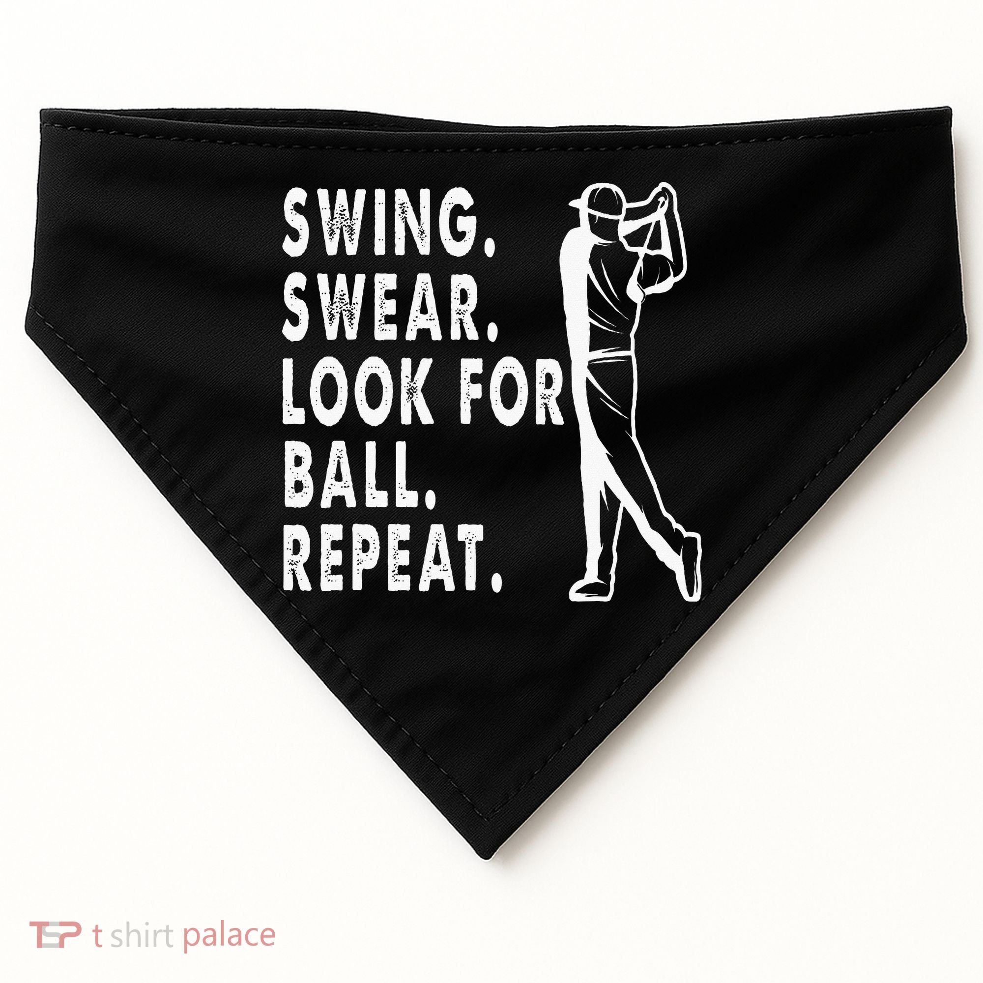 Swing Swear Look For Ball Repeat USA-Made Doggie Bandana