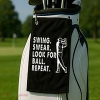 Swing Swear Look For Ball Repeat Golf Towel thumb 2