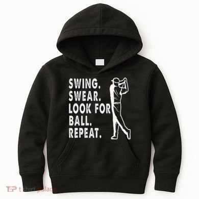 Swing Swear Look For Ball Repeat Kids Hoodie