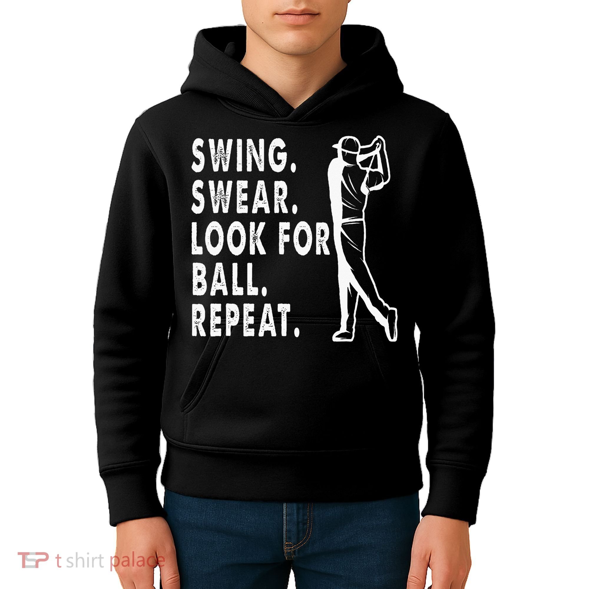 Swing Swear Look For Ball Repeat Kids Hoodie