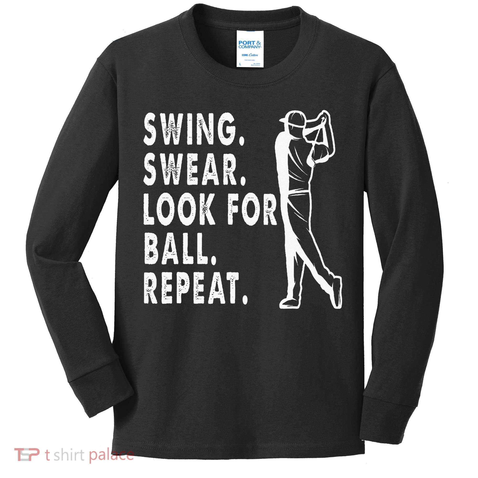 Swing Swear Look For Ball Repeat Kids Long Sleeve Shirt