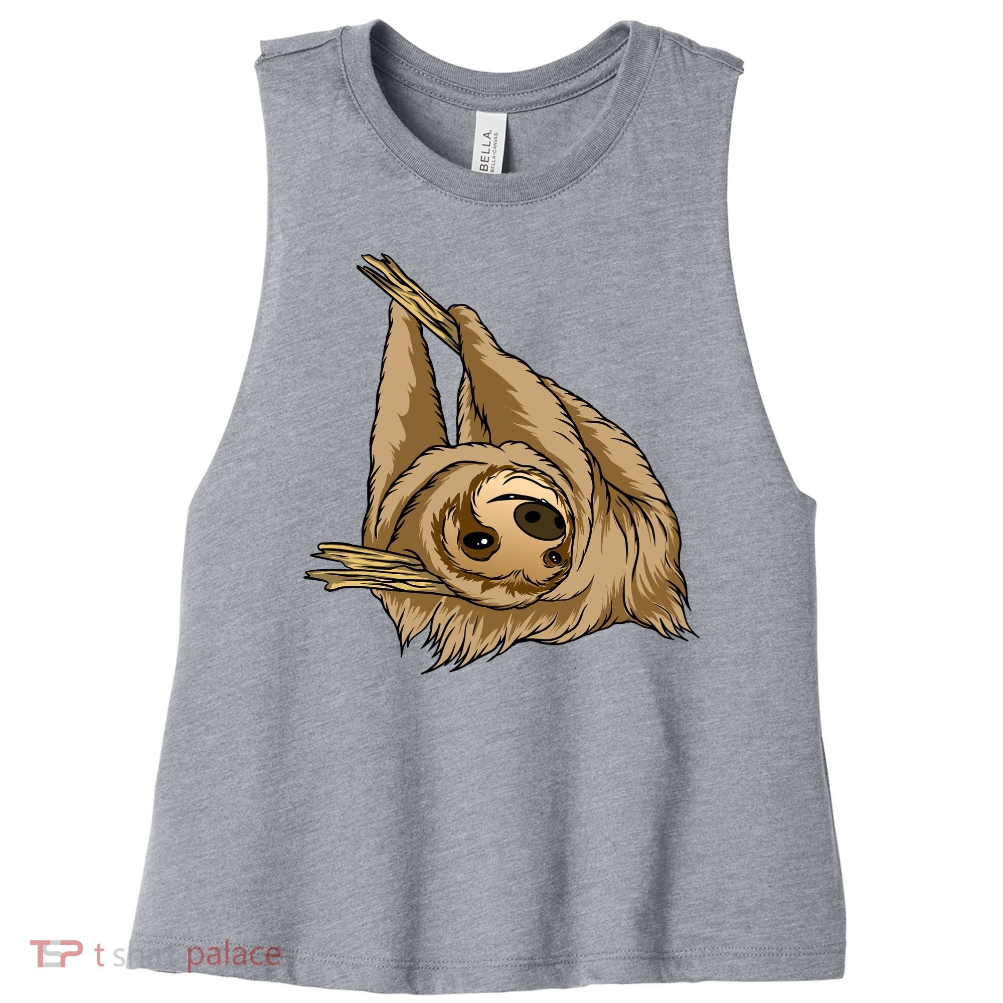 Sloth Women's Racerback Cropped Tank