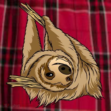 Sloth Men's Flannel Plaid Pajama Pants