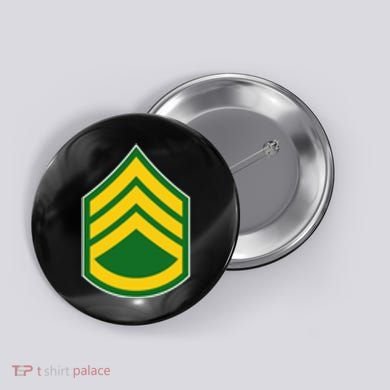 Staff Sergeant Military Badge Button