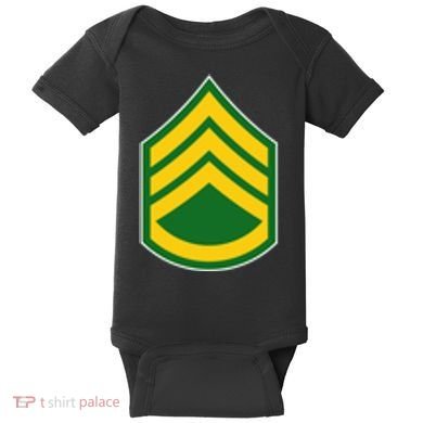 Staff Sergeant Military Badge Baby Bodysuit