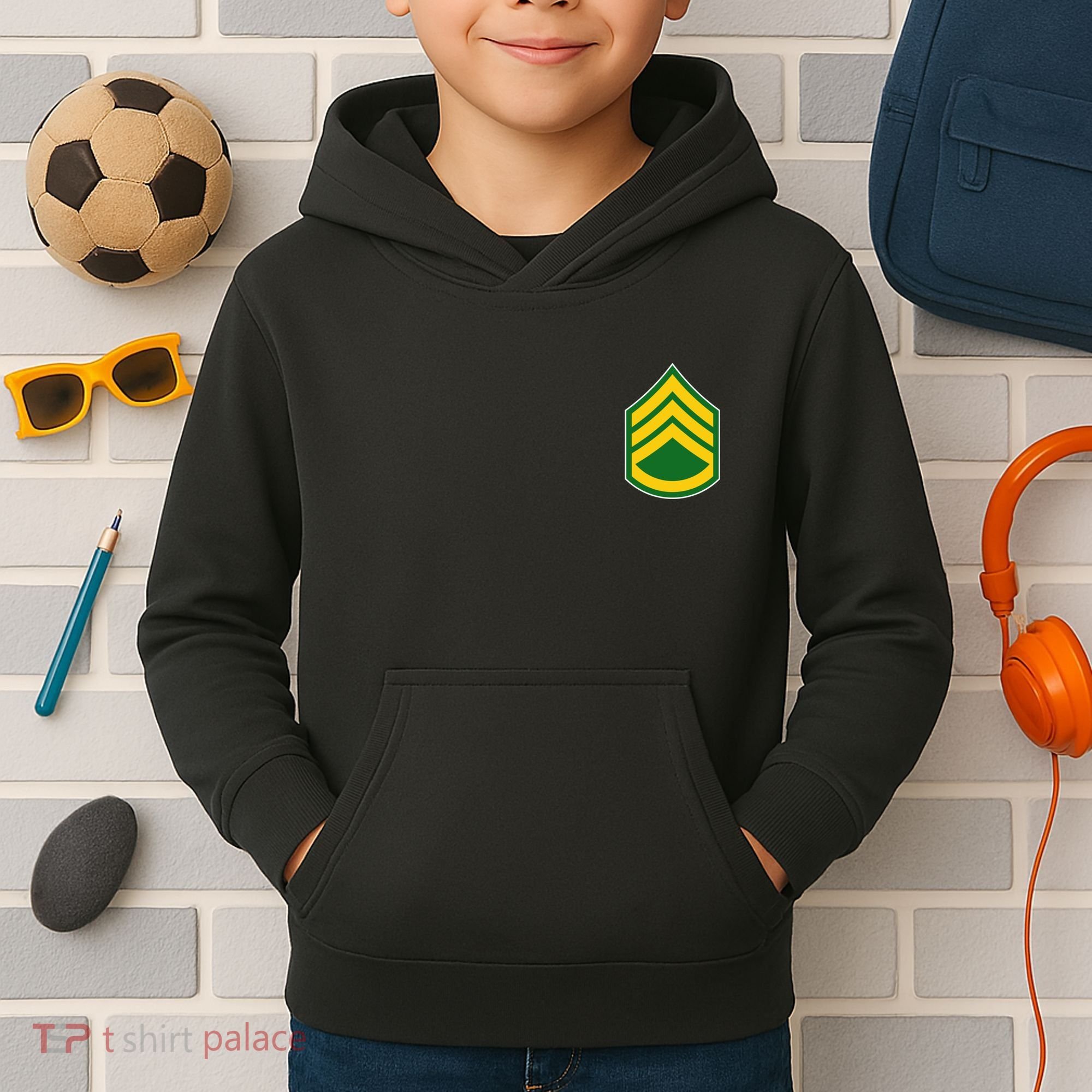 Staff Sergeant Military Badge Kids Hoodie