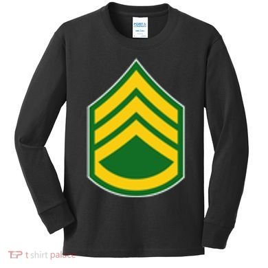 Staff Sergeant Military Badge Kids Long Sleeve Shirt