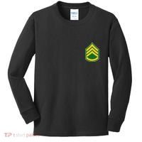 Staff Sergeant Military Badge Kids Long Sleeve Shirt thumb 0
