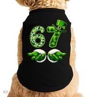 Six Seven Meme 67 St Patricks Day Shamrock Irish Clover Doggie Tank thumb 0