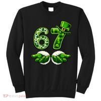 Six Seven Meme 67 St Patricks Day Shamrock Irish Clover Sweatshirt thumb 0