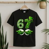 Six Seven Meme 67 St Patricks Day Shamrock Irish Clover T-Shirt thumb 2