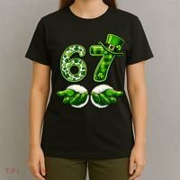 Six Seven Meme 67 St Patricks Day Shamrock Irish Clover T-Shirt thumb 4