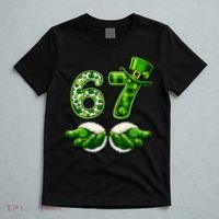 Six Seven Meme 67 St Patricks Day Shamrock Irish Clover T-Shirt thumb 5