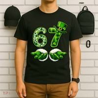 Six Seven Meme 67 St Patricks Day Shamrock Irish Clover T-Shirt thumb 6
