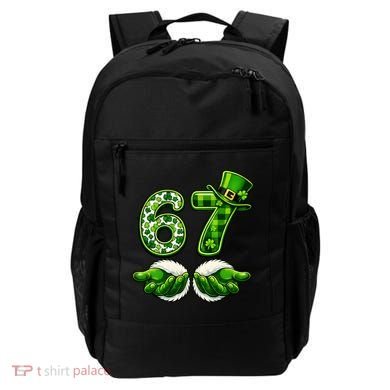 Six Seven Meme 67 St Patricks Day Shamrock Irish Clover Backpack