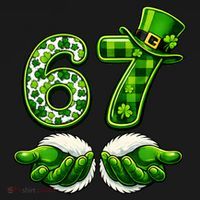 Six Seven Meme 67 St Patricks Day Shamrock Irish Clover Bucket Hat thumb 4