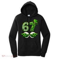 Six Seven Meme 67 St Patricks Day Shamrock Irish Clover Women's Hoodie thumb 0
