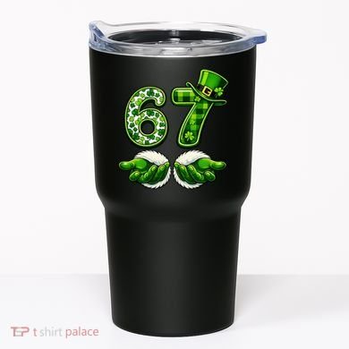 Six Seven Meme 67 St Patricks Day Shamrock Irish Clover Tumbler