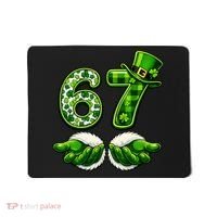 Six Seven Meme 67 St Patricks Day Shamrock Irish Clover Mousepad thumb 0