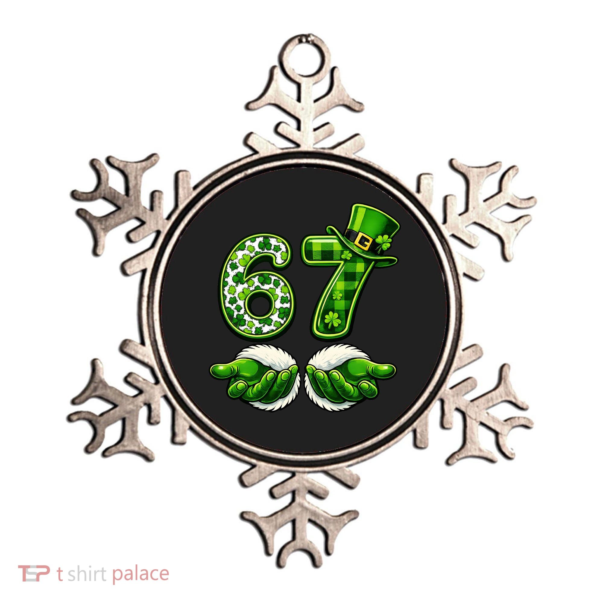 Six Seven Meme 67 St Patricks Day Shamrock Irish Clover Ornament