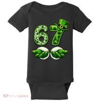 Six Seven Meme 67 St Patricks Day Shamrock Irish Clover Baby Bodysuit thumb 0