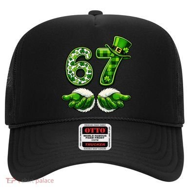Six Seven Meme 67 St Patricks Day Shamrock Irish Clover Hat