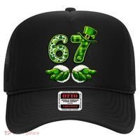 Six Seven Meme 67 St Patricks Day Shamrock Irish Clover Hat thumb 0