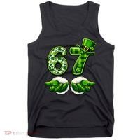 Six Seven Meme 67 St Patricks Day Shamrock Irish Clover Tank Top thumb 0