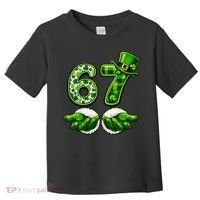 Six Seven Meme 67 St Patricks Day Shamrock Irish Clover Toddler T-Shirt thumb 0