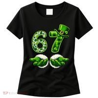 Six Seven Meme 67 St Patricks Day Shamrock Irish Clover Women's T-Shirt thumb 0