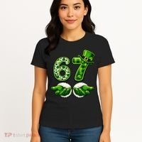 Six Seven Meme 67 St Patricks Day Shamrock Irish Clover Women's T-Shirt thumb 4