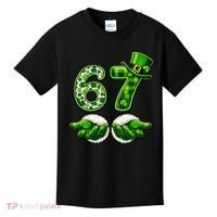 Six Seven Meme 67 St Patricks Day Shamrock Irish Clover Kids T-Shirt thumb 0