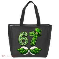 Six Seven Meme 67 St Patricks Day Shamrock Irish Clover Tote Bag thumb 0