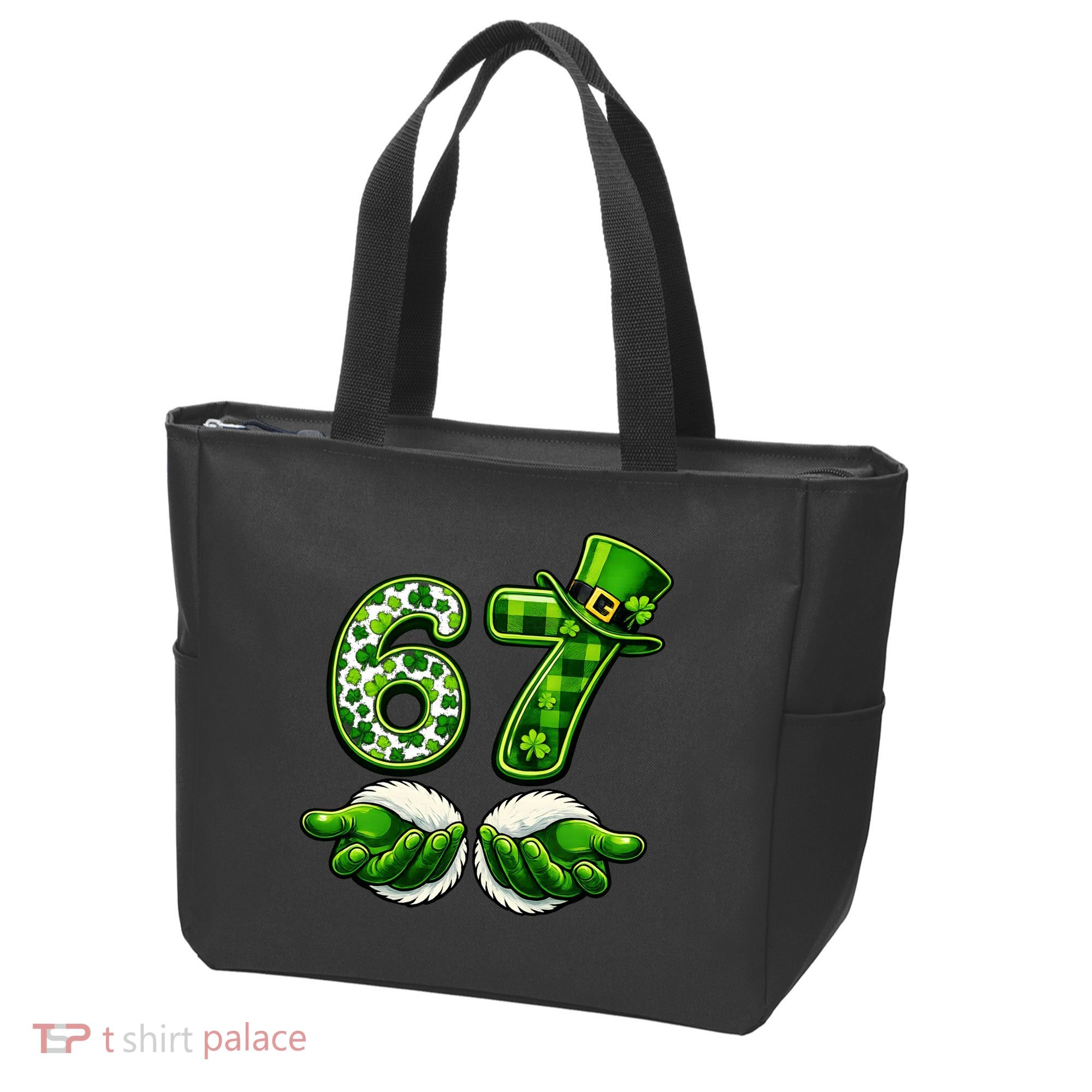 Six Seven Meme 67 St Patricks Day Shamrock Irish Clover Tote Bag