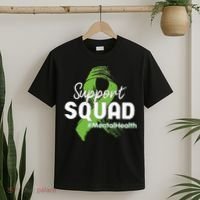 Support Squad Mental Health Awareness Lime Green Ribbon T-Shirt thumb 2