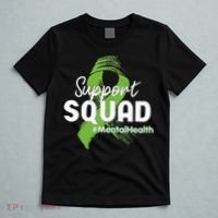 Support Squad Mental Health Awareness Lime Green Ribbon T-Shirt thumb 5