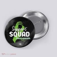 Support Squad Mental Health Awareness Lime Green Ribbon Button thumb 0