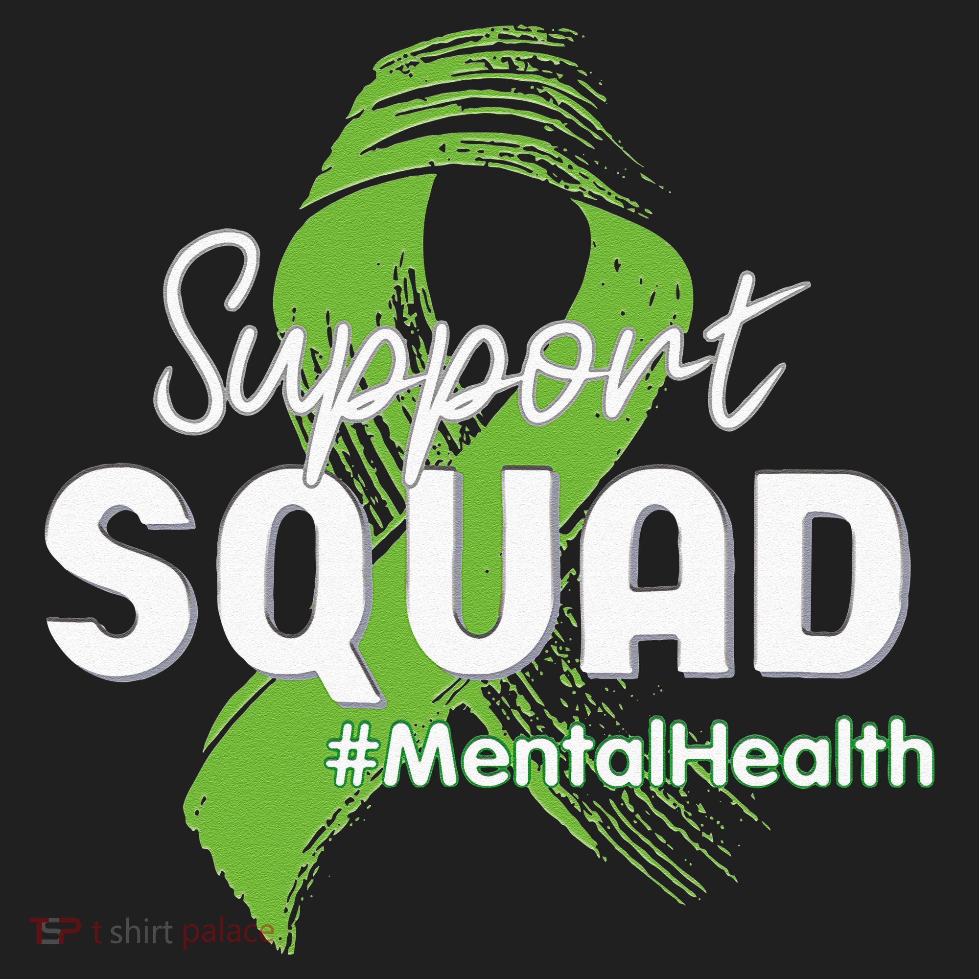 Support Squad Mental Health Awareness Lime Green Ribbon Tumbler