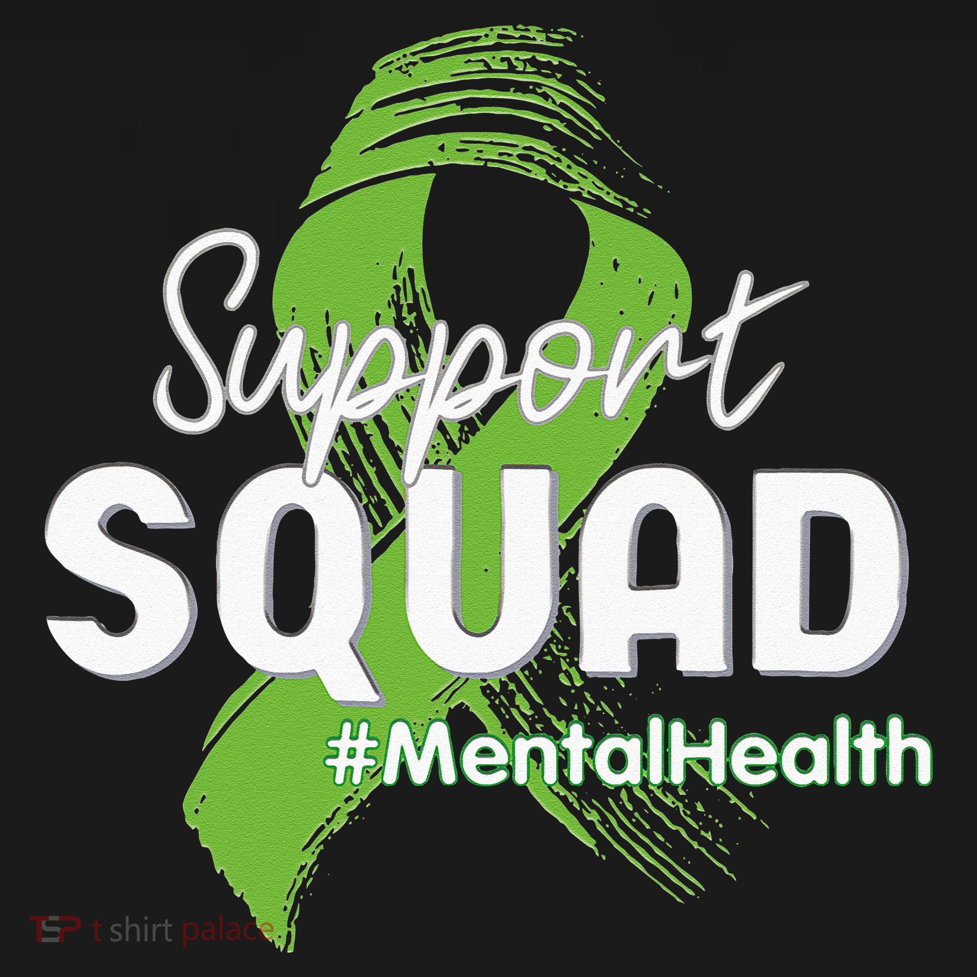 Support Squad Mental Health Awareness Lime Green Ribbon Women's Tank Top