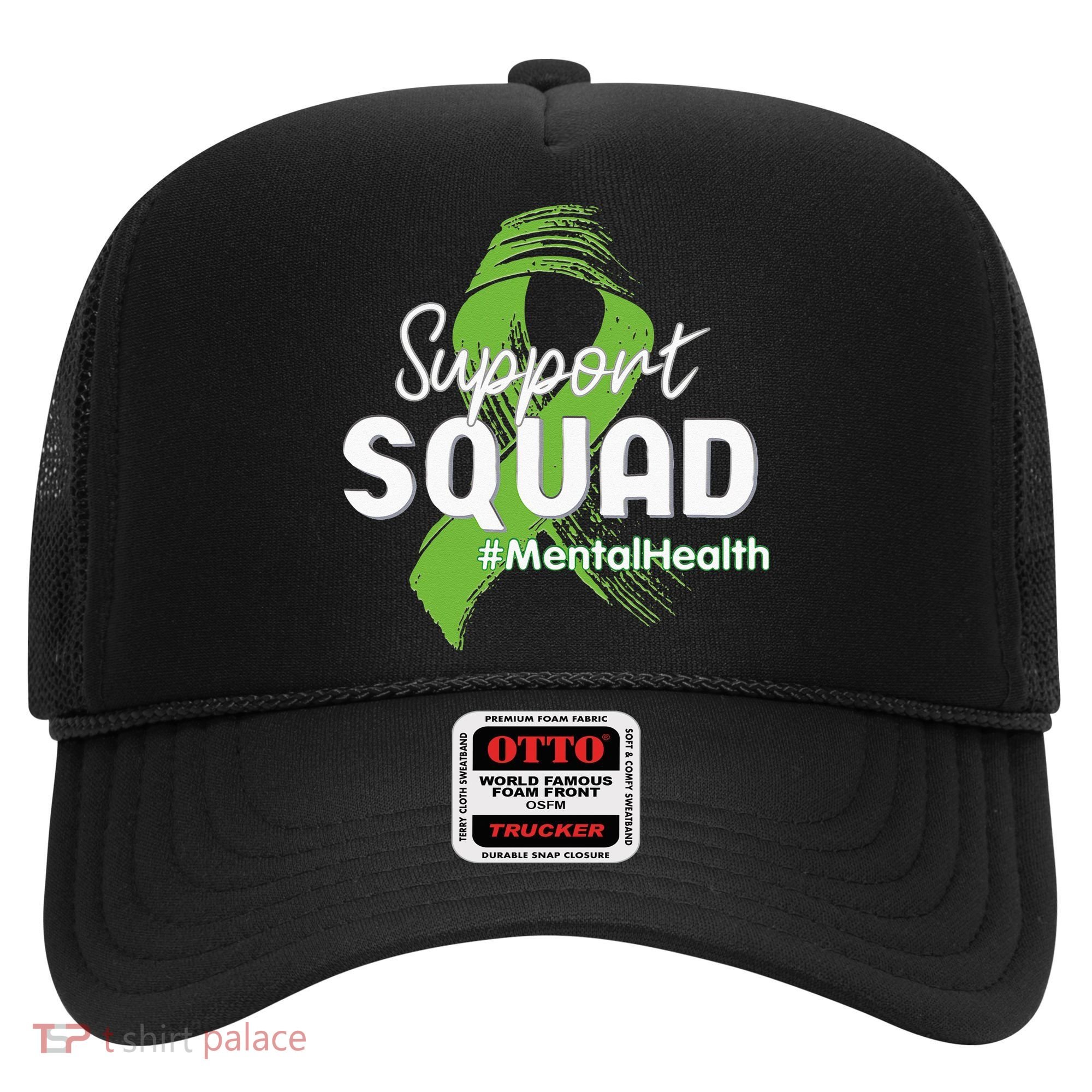 Support Squad Mental Health Awareness Lime Green Ribbon Hat