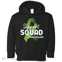 Support Squad Mental Health Awareness Lime Green Ribbon Toddler Hoodie thumb 0