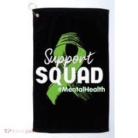 Support Squad Mental Health Awareness Lime Green Ribbon Golf Towel thumb 0