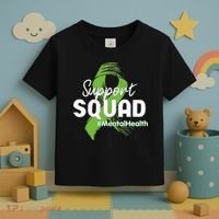 Support Squad Mental Health Awareness Lime Green Ribbon Toddler T-Shirt thumb 3