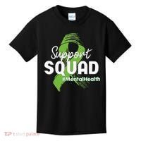 Support Squad Mental Health Awareness Lime Green Ribbon Kids T-Shirt thumb 0