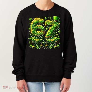 Six Seven Meme 67 St Patricks Day 6-7 Irish Clover Women's Sweatshirt